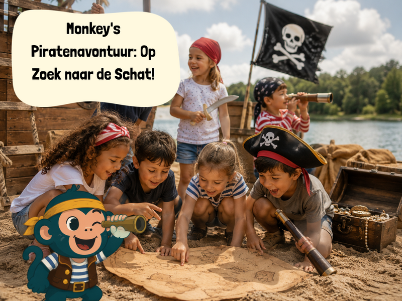 Monkey's Piratenavontuur: Op Zoek naar de Schat!