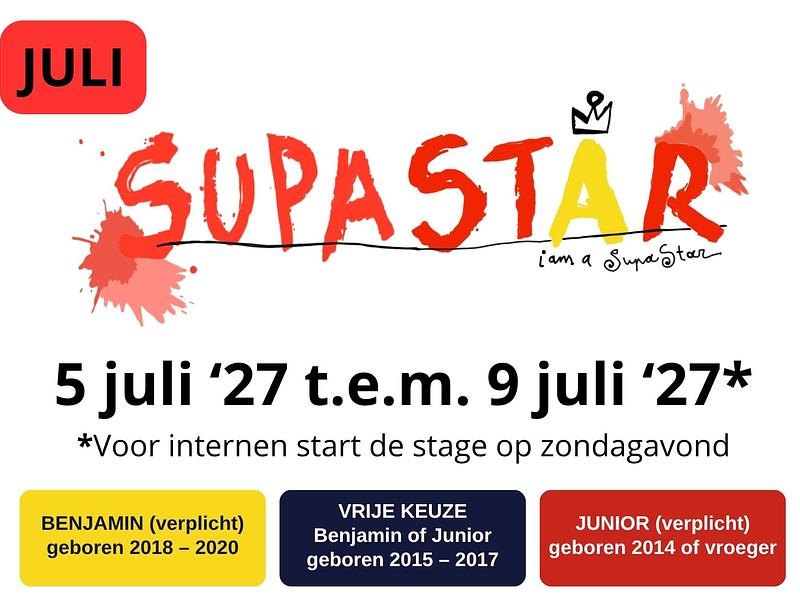 SupaStar - Junior (zonder overnachting)